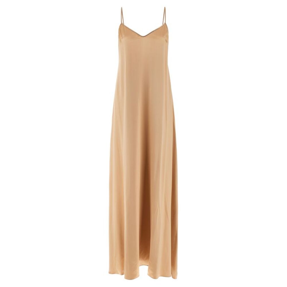 Ferragamo Beige Viscose Long Women's Dress